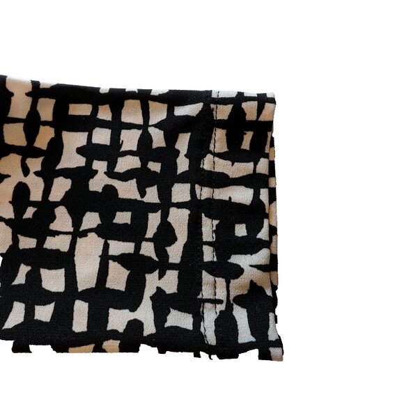 VINCE CAMUTO dress SIZE 6 STEATH LONG SLEEVES black on white 5% SPANDEX STUNNING - Picture 6 of 13